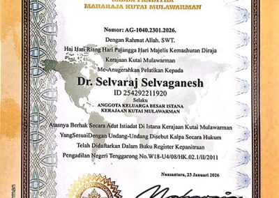 Dr. Selva Ganesh - National President of BHP